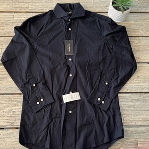 Men's Isaac Mizrahi NY Long Sleeve Dress Shirt, 100% Cotton, 32-33, 15N